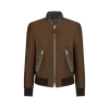 CHAQUETA BIKER DE FAILLE DE LANA Y SEDA