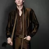 CHAQUETA BIKER DE FAILLE DE LANA Y SEDA
